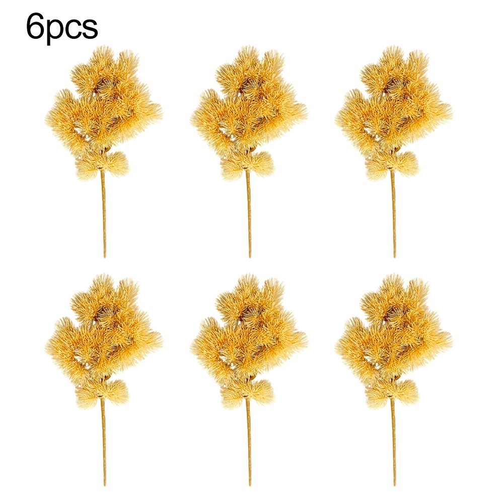 6 Pack 35cm Fake Pine Branches for Indoor and Outdoor Event Decoration