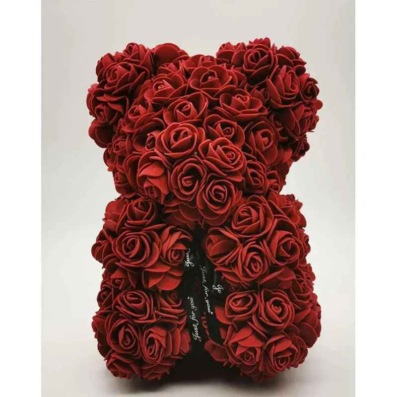Wedding Rose Teddy Bear With Box For Women Valentines Girlfriend Birthday Gifts