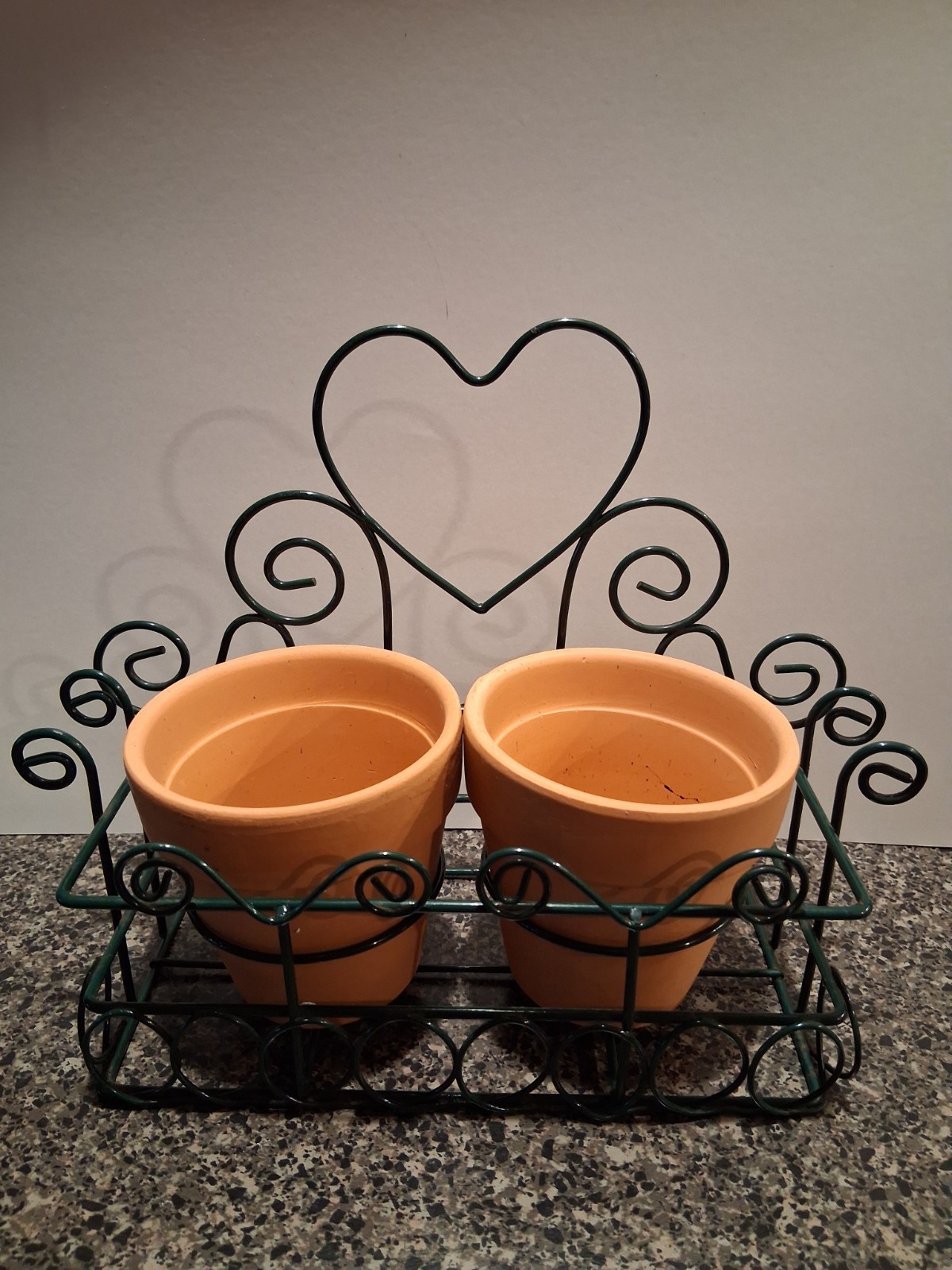 Vintage Metal Heart Design Shelf/Planter Unique Item for wall or windowsill