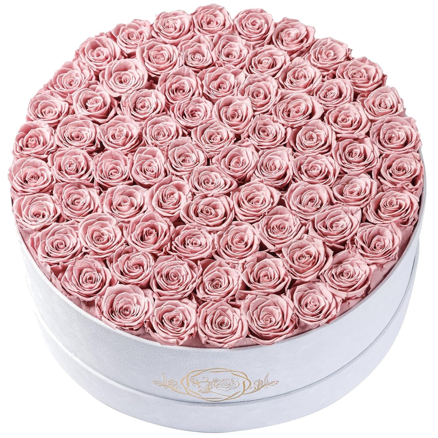 75 Preserved Roses in Suede Box – Luxury Flowers Gift
