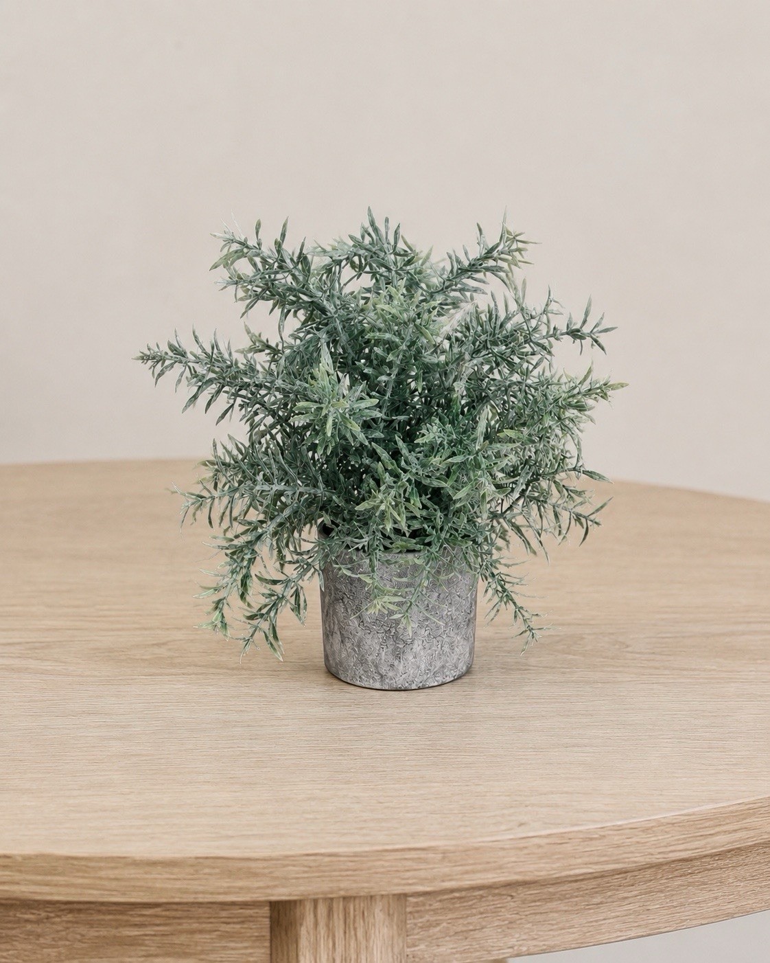Artificial Rosemary Plant in Faux Concrete Pot Greenery Home Decor 10″