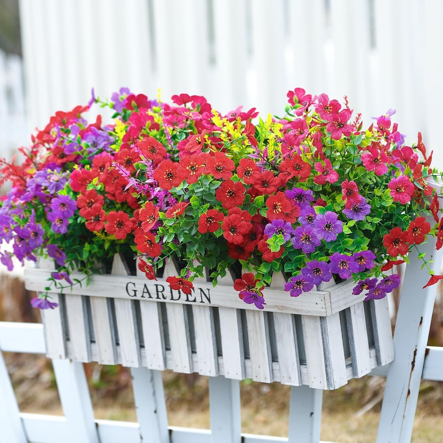 48 Bundle UV Resistant Artificial Flowers – Mix 3 Colors