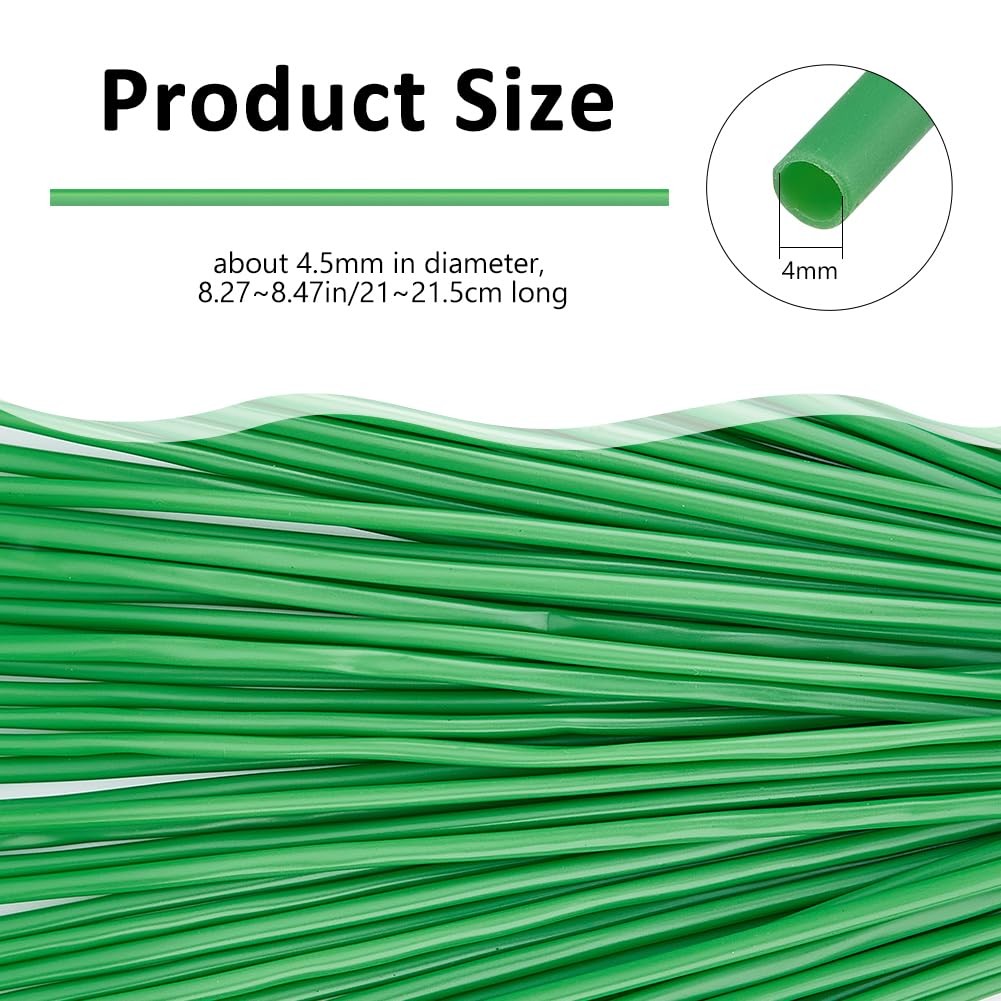 100PCS Green Tubing Roll Flower Tubes 8.26inch~8.46inch Length Flower Bouquet…