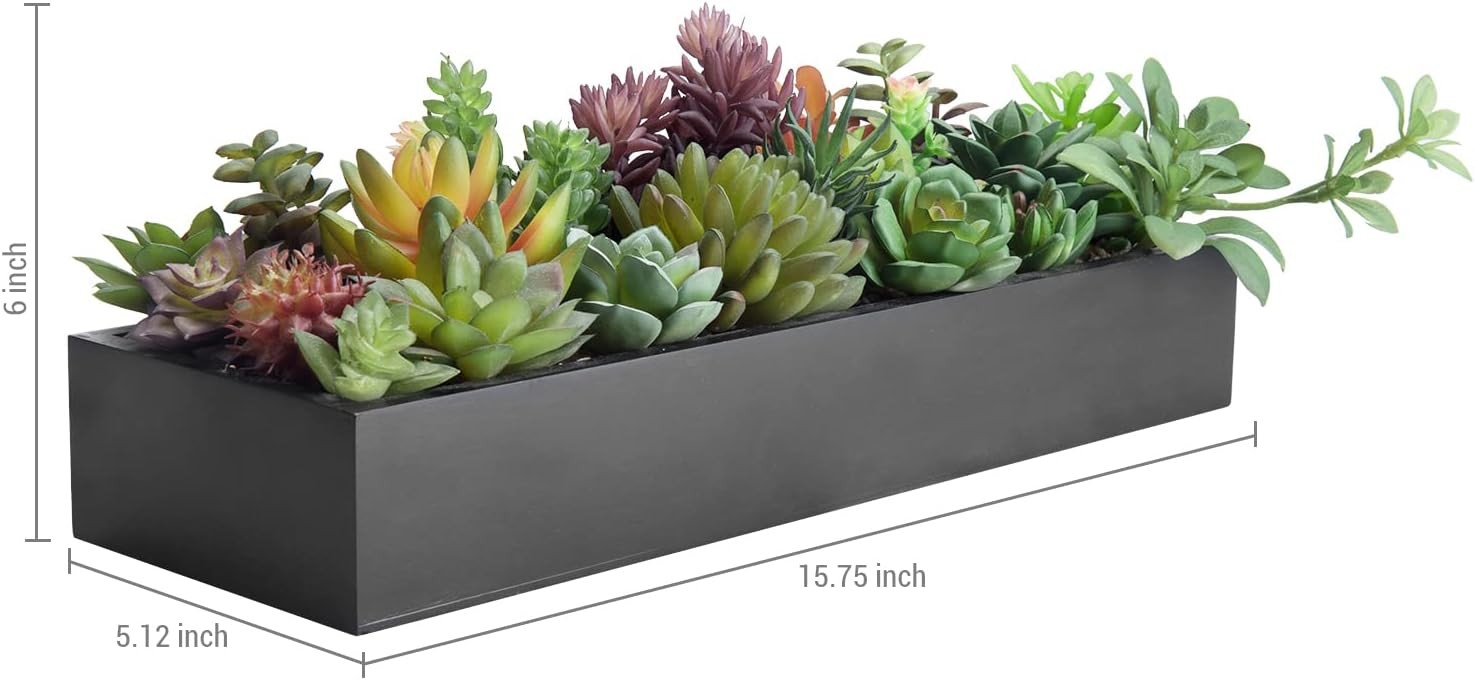 Artificial Succulent Centerpiece,15.75 Inch Faux Succulents Arrangement Plants