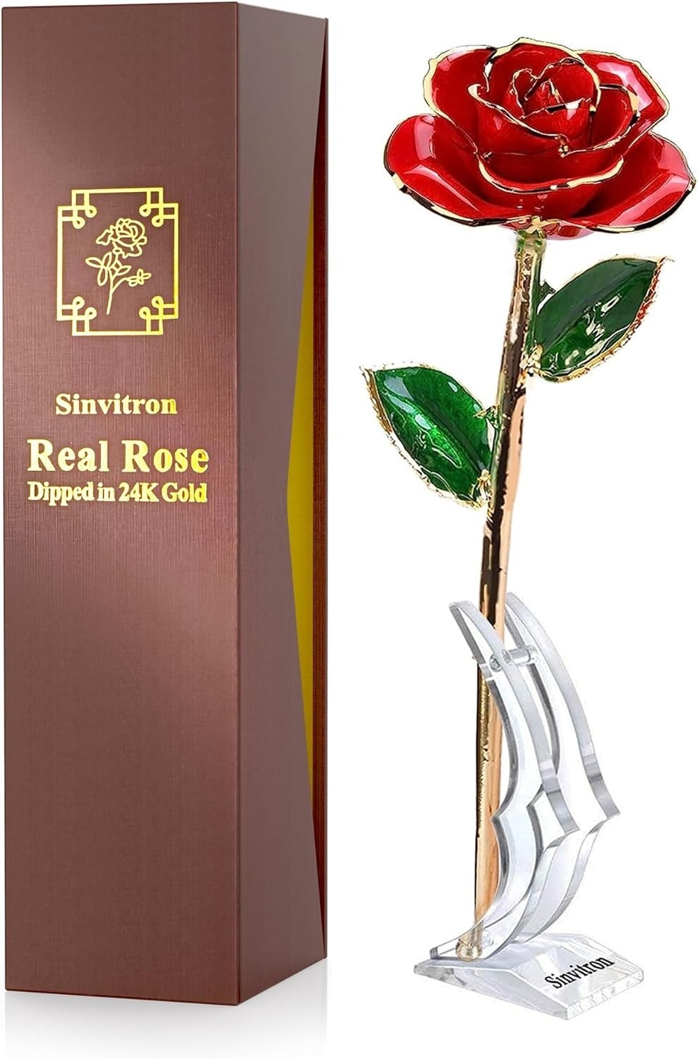 Gold Dipped Real Rose 24K Gold, Rose Romantic Flower Gift For Women, Mom, Wife