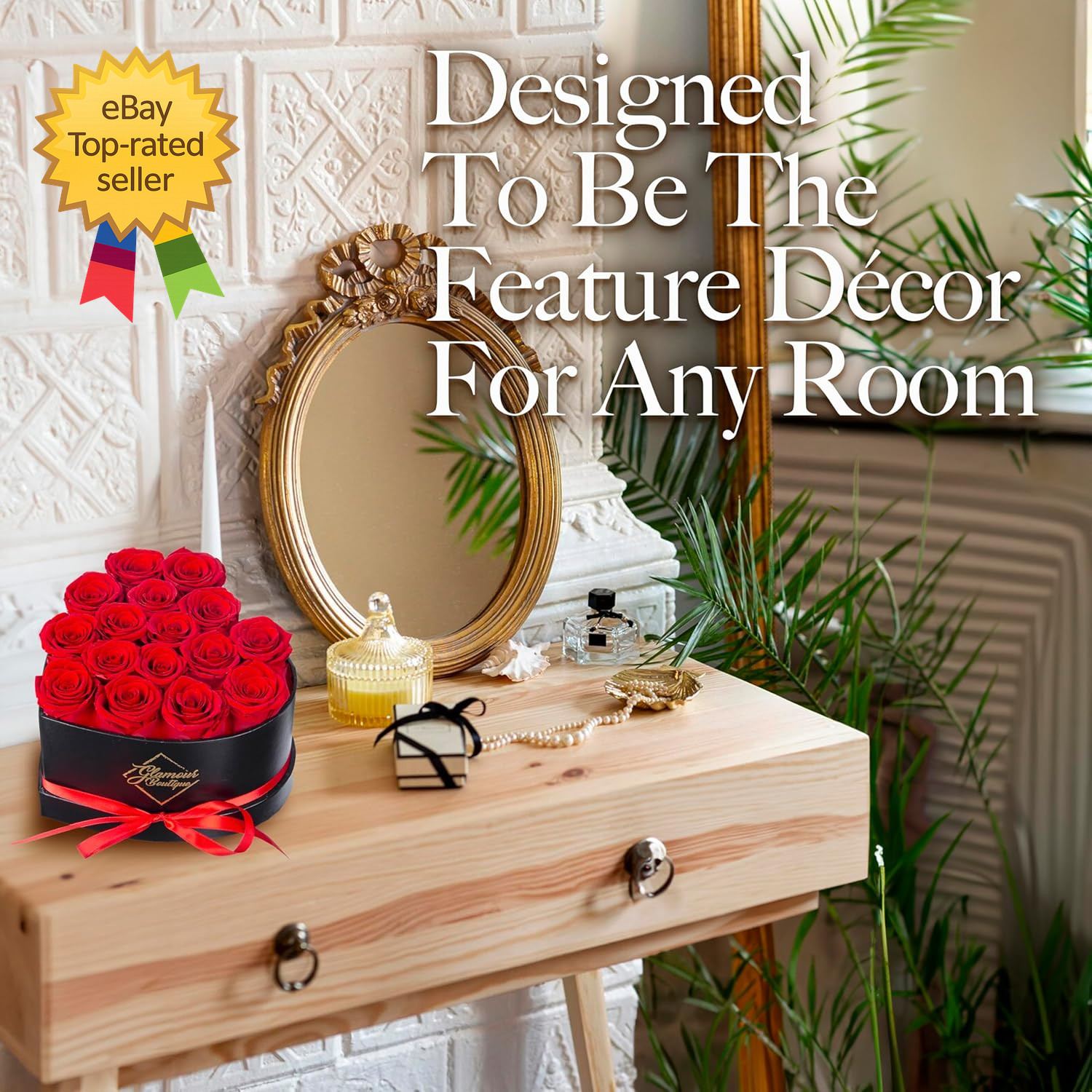 16 Flower Forever Heart Shape Box Eternal Preserved Roses Gift