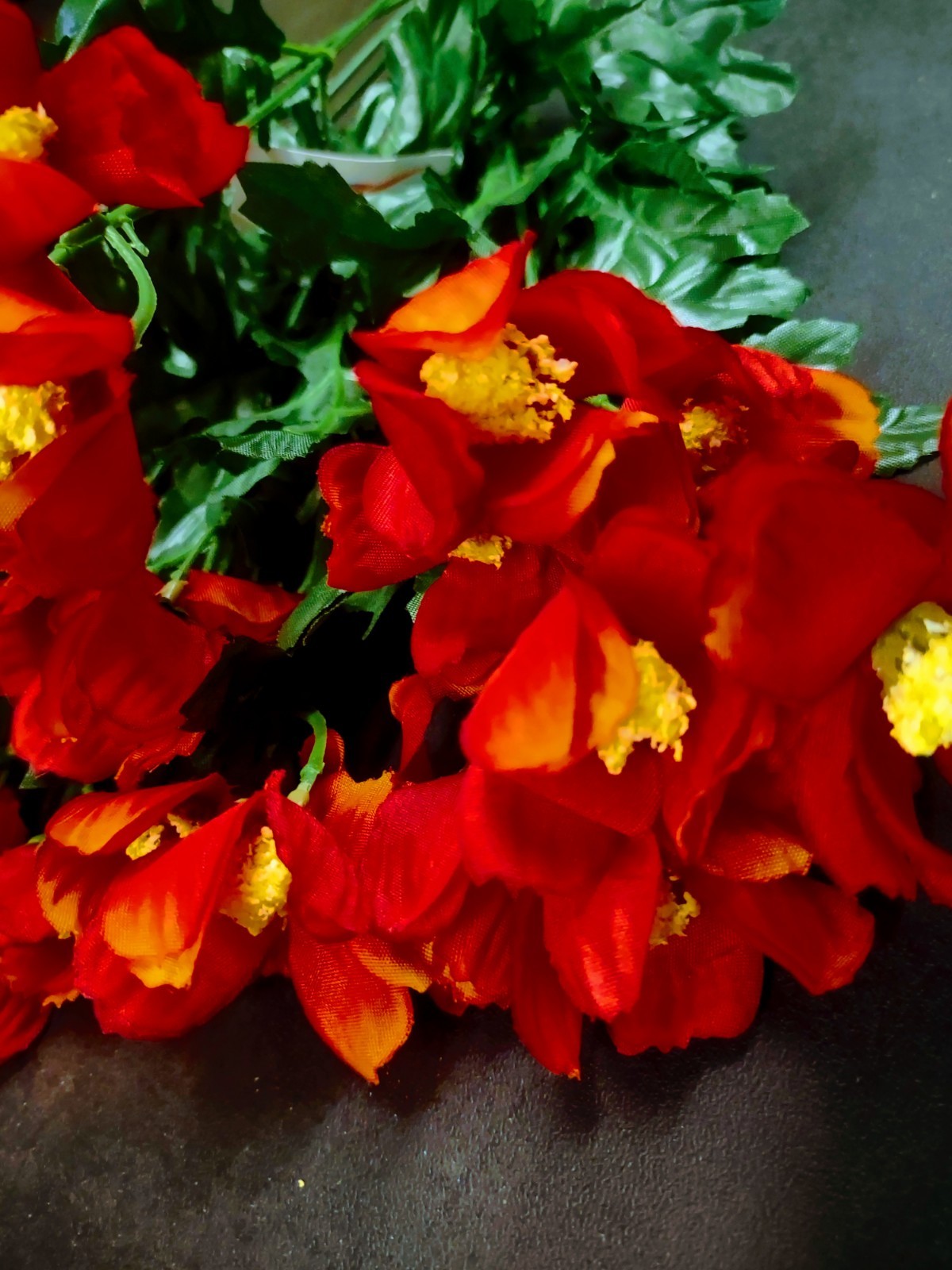 Silk Cosmos Flower Bush w 12 Stems, Bittersweet Flame Orange Autumn Flowers 20″