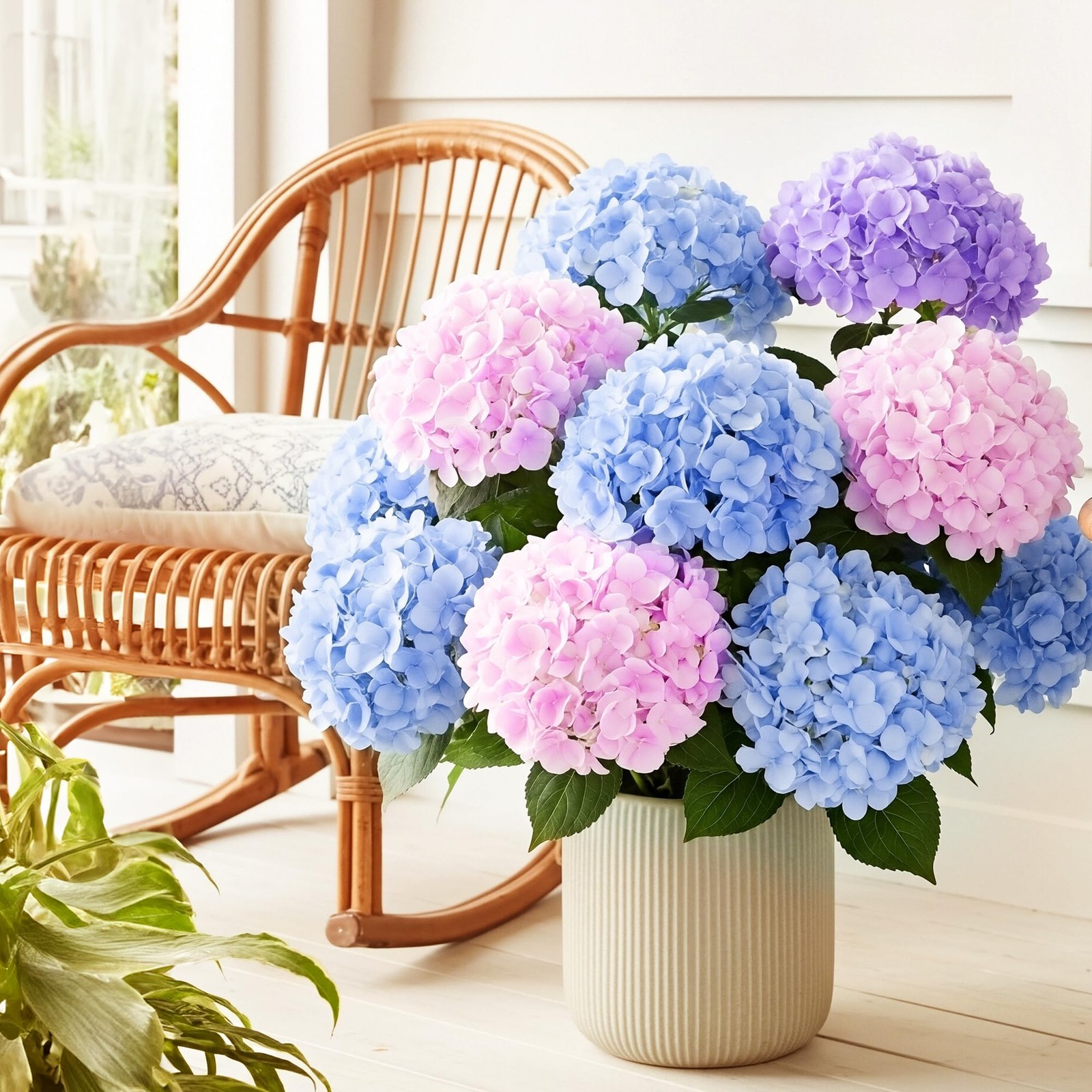 Auihiay 6 Bundles Hydrangea Artificial Flowers for Outdoors and Indoor, Bulk …