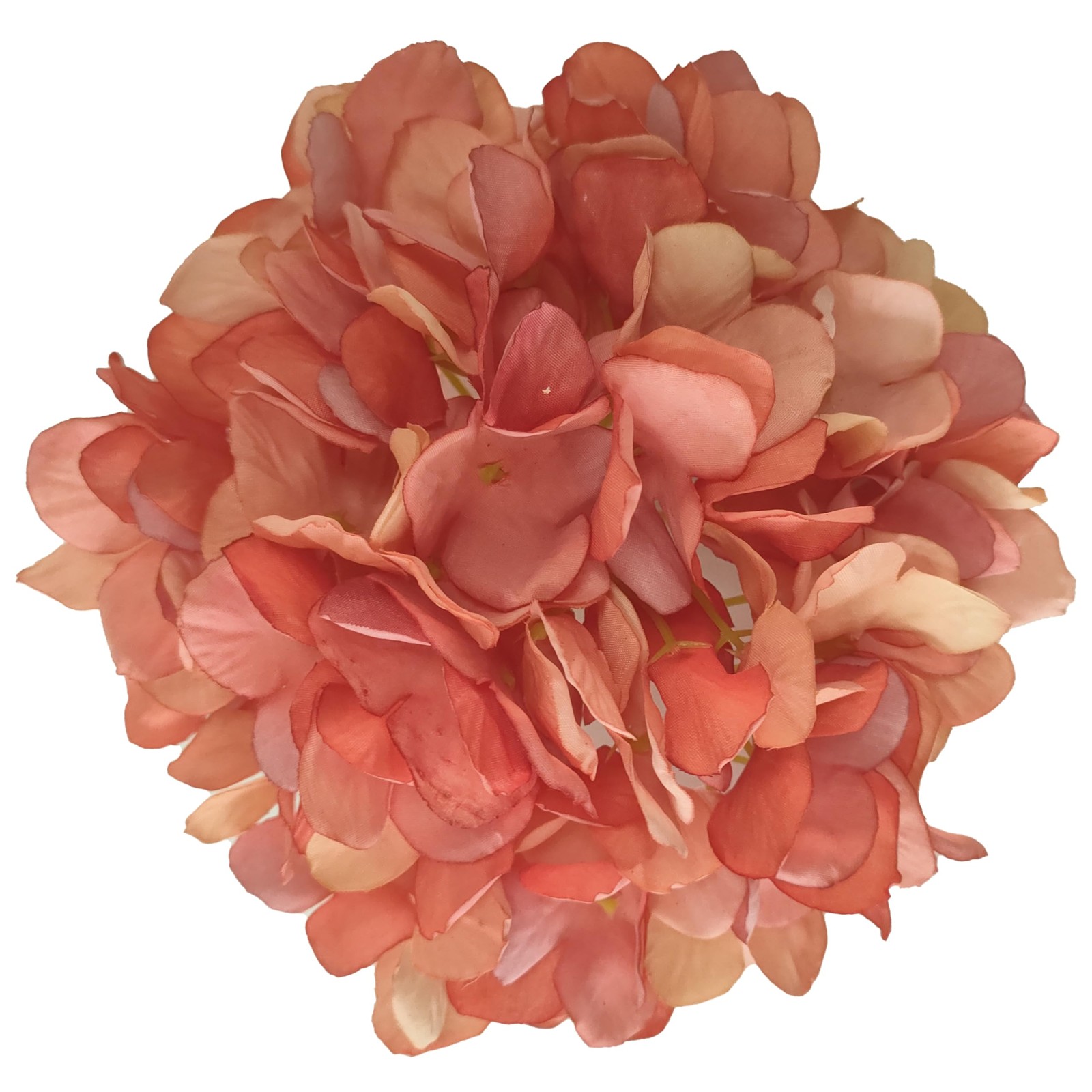 7.1”Hydrangea Silk Flowers Coral,10Pcs Artificial Silk Hydrangea Heads,81 Pe…