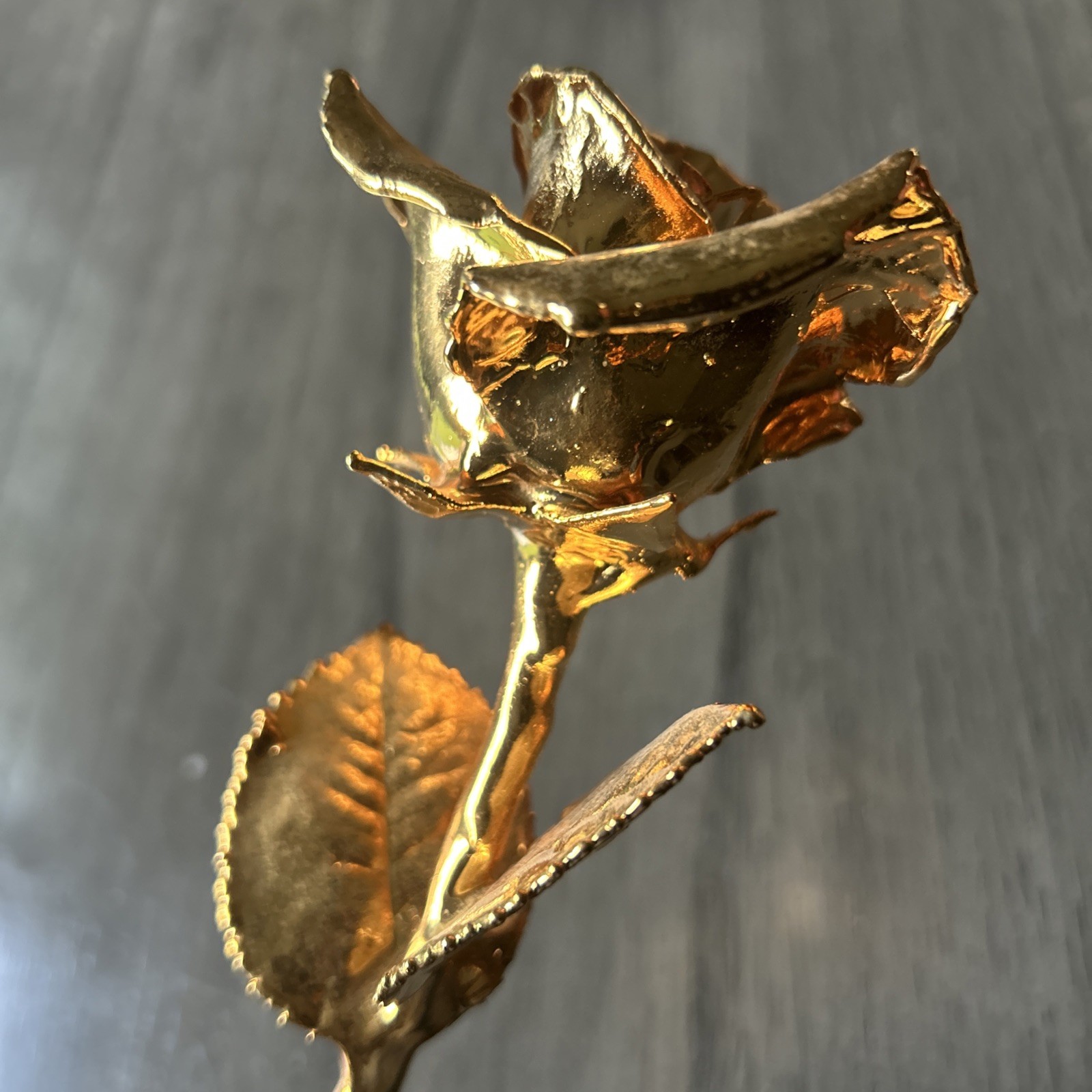 24k Rose Co. Gold Dipped Electroformed Real Rose Made In USA w/Box & Warranty