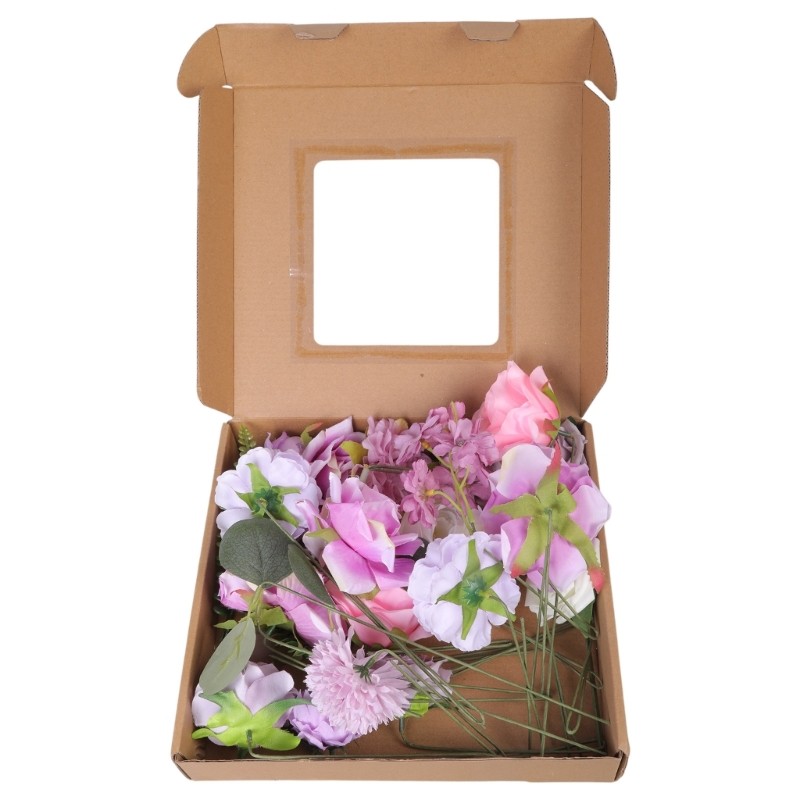 Artificial Silk Flower Assorted Color Fabric Flower Wedding Flowers Gift Box