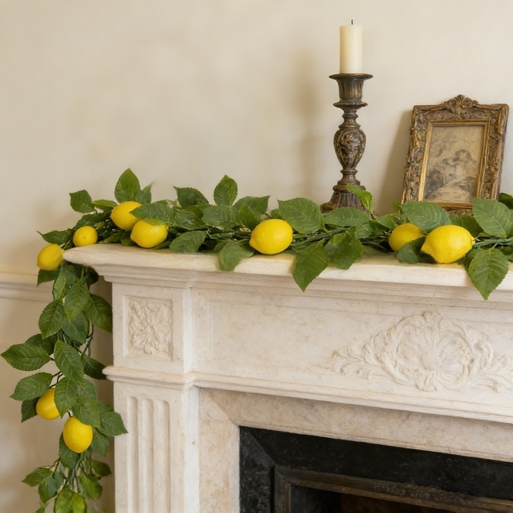 Artificial Lemon Vine with Detailed Craftsmanship for Modern Farmhouse Style