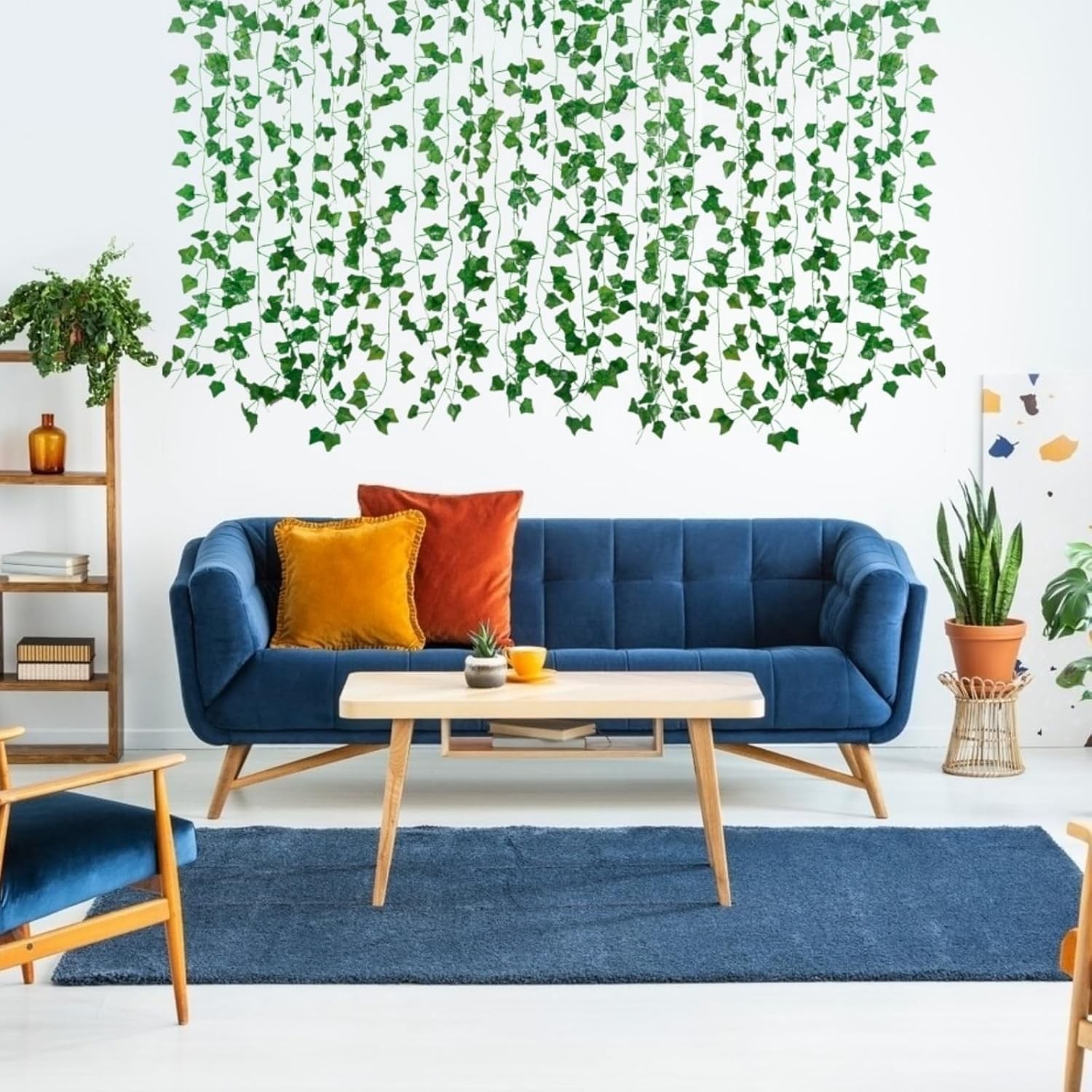 Fake Vines for Room Decor(12 Pack 84 Feet) Aesthetic Artificial Plant Ivy Leaves