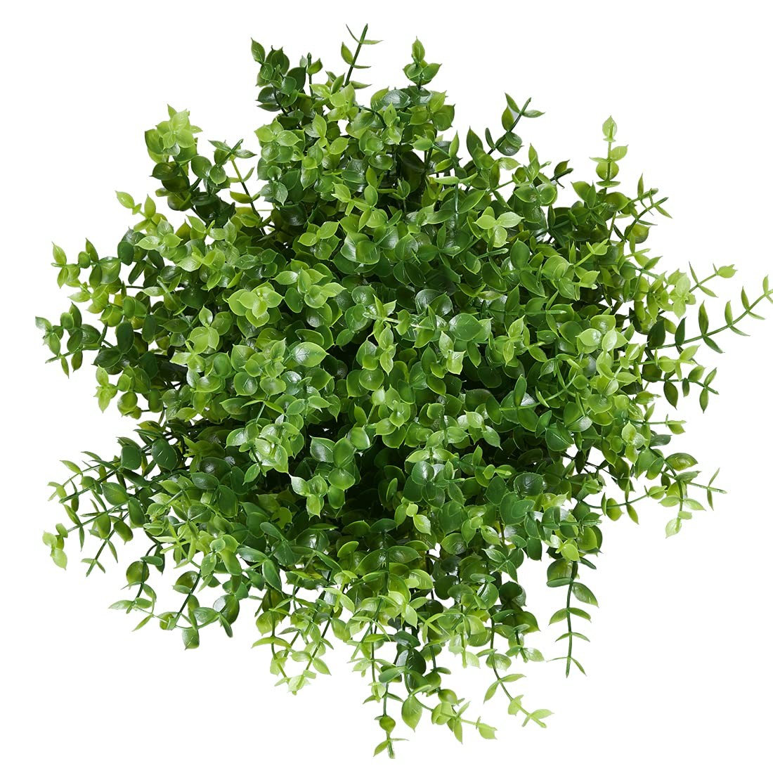 8 Bundles Artificial Eucalyptus Plant Fake Boxwood Shrubs UV Resistant No Fad…