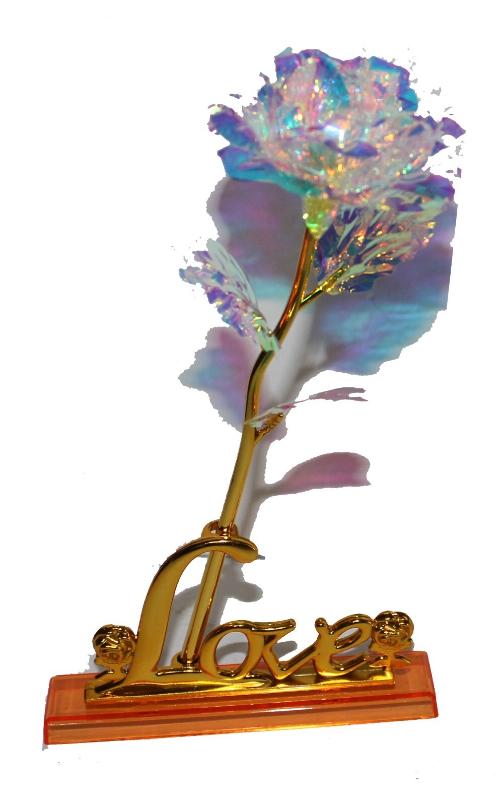 Mothers Day Light Up Rose Flower in Love Stand Great Gift Valentines Anniversary