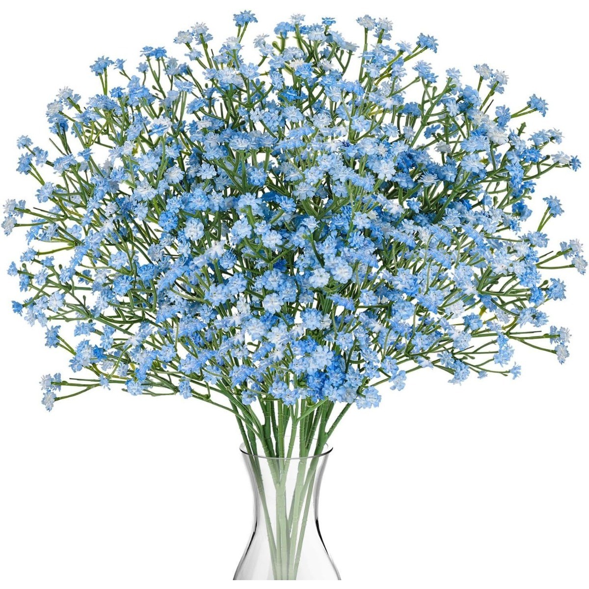 18Pcs Blue Babys Breath Artificial Flowers Gypsophila Bouquet Wedding Decor
