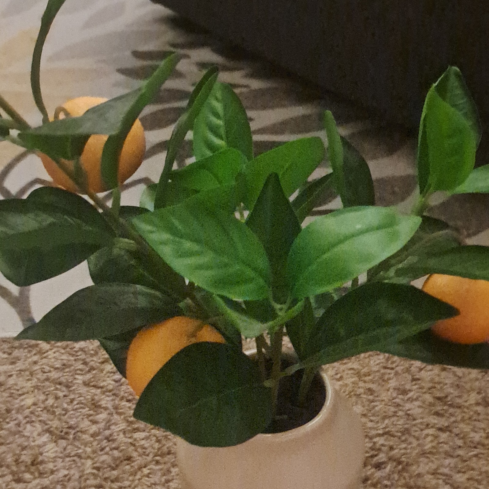 Orange Tree Plastic Flower Decor