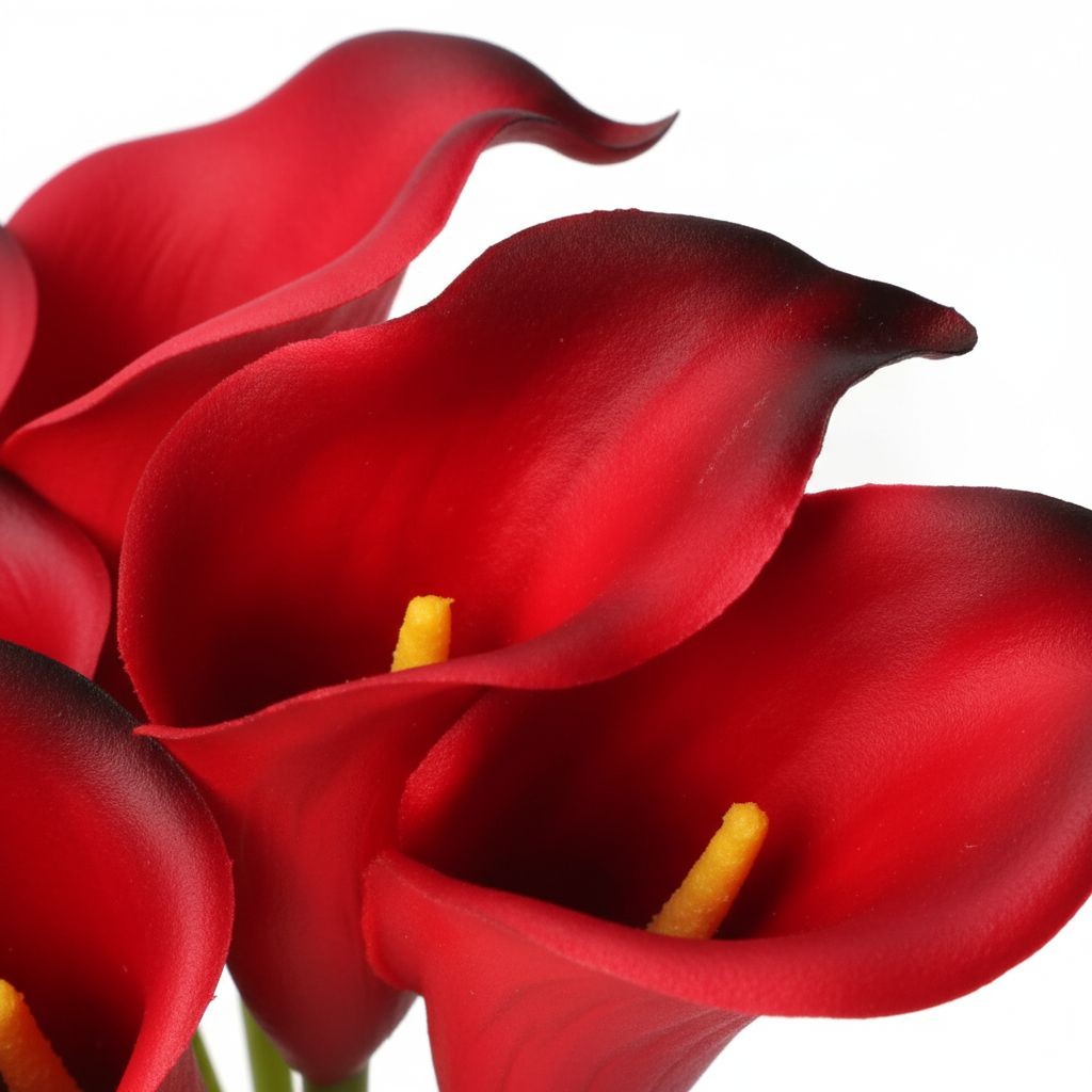 Cherry Red Calla Lily Bundle Real Touch Faux Flowers Deep Red Calla Lilies Dark
