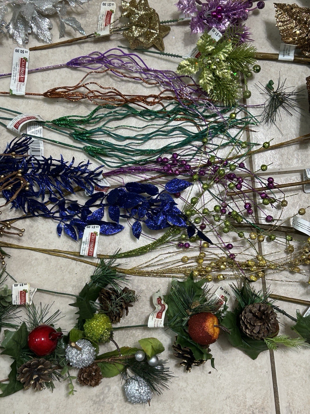 Artificial Stems And Blooms For Crafting/diy