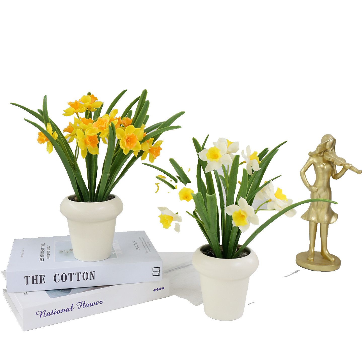 2 pack artificial faux potted flowers plants home kitchen wedding occasion decor