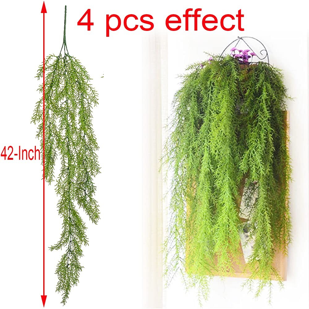 Artificial Pine Garland Hanging Plants 4pcs Faux Fake Hanging Pine Garlands P…