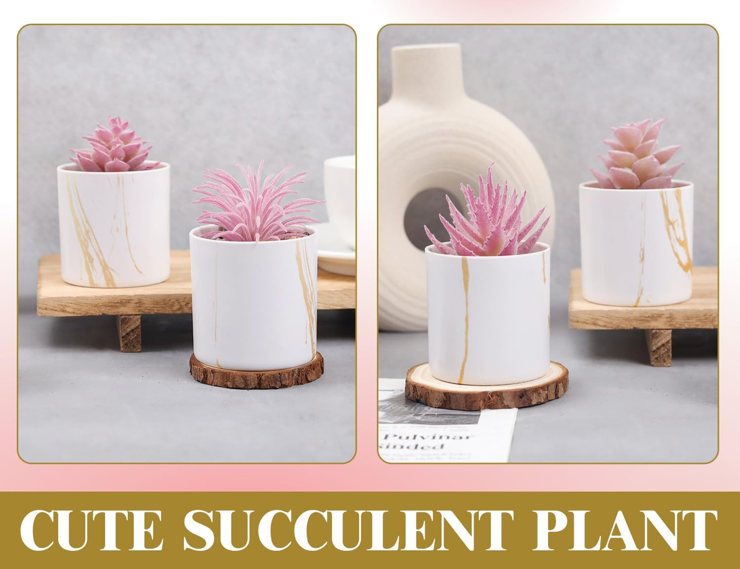 4 Pack Fake Plants for Indoor Home Office Desk Accessories for Women Decor