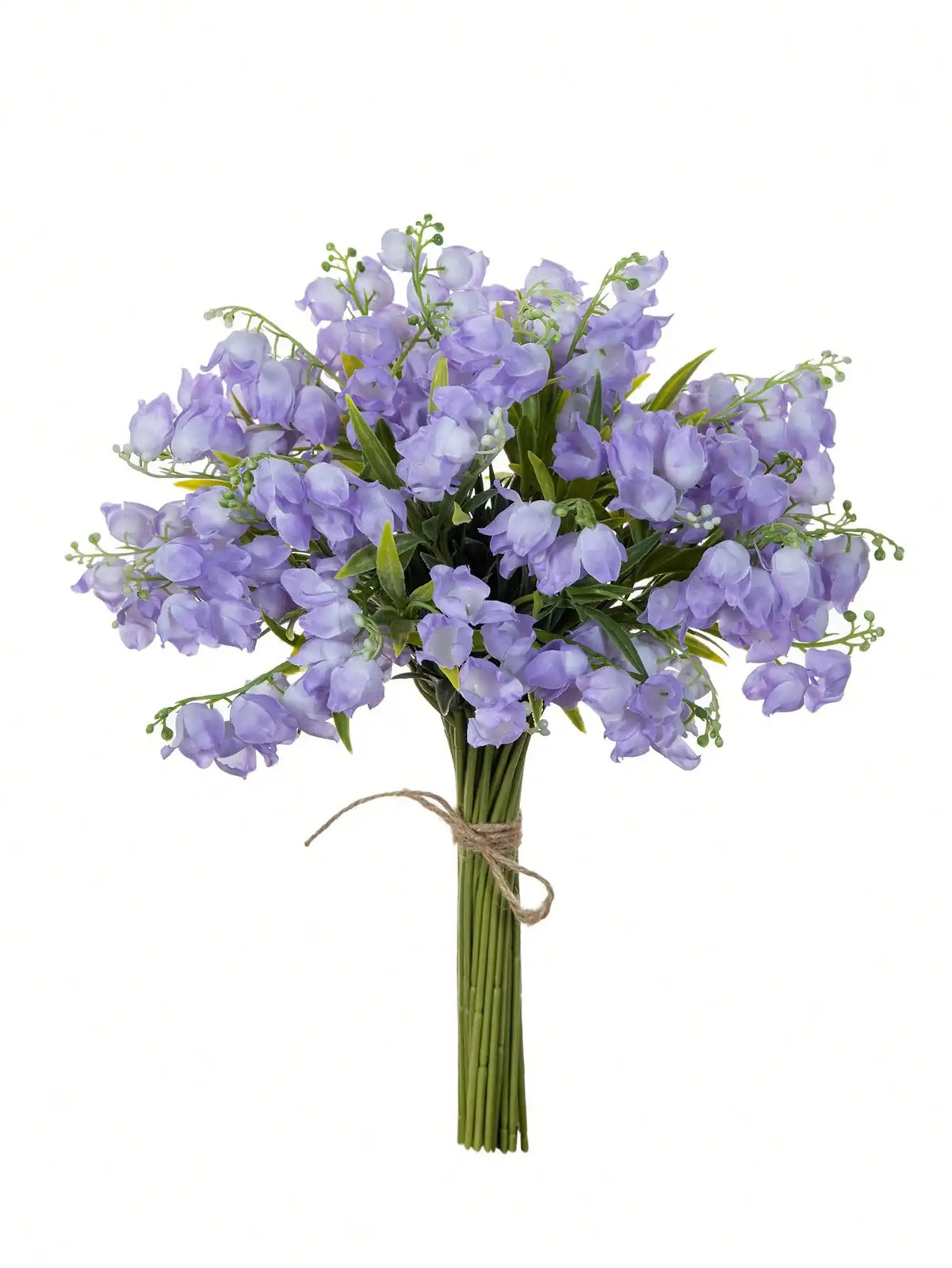 6/12Pcs Purple Lily of the Valley Silk Flower Bouquet Home Garden Wedding Party
