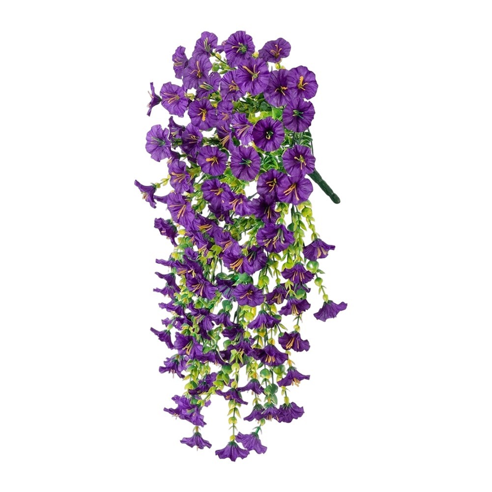 Artificial Morning Glory Flowers Hanging Vine for Garden Patio Porch Decoration