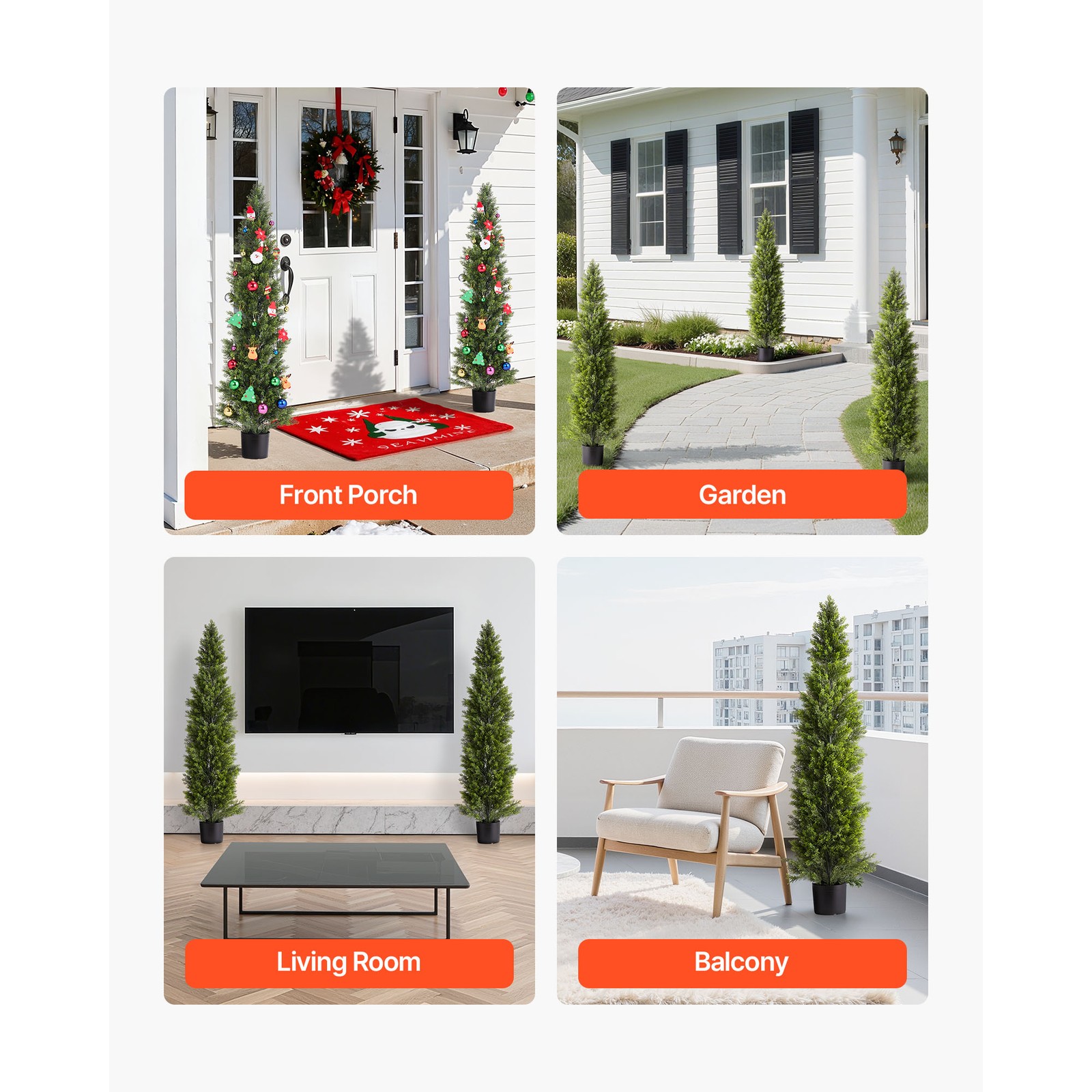 Uimoso 60-Inch Artificial Cedar Tree for Patio and Backyard Decoration