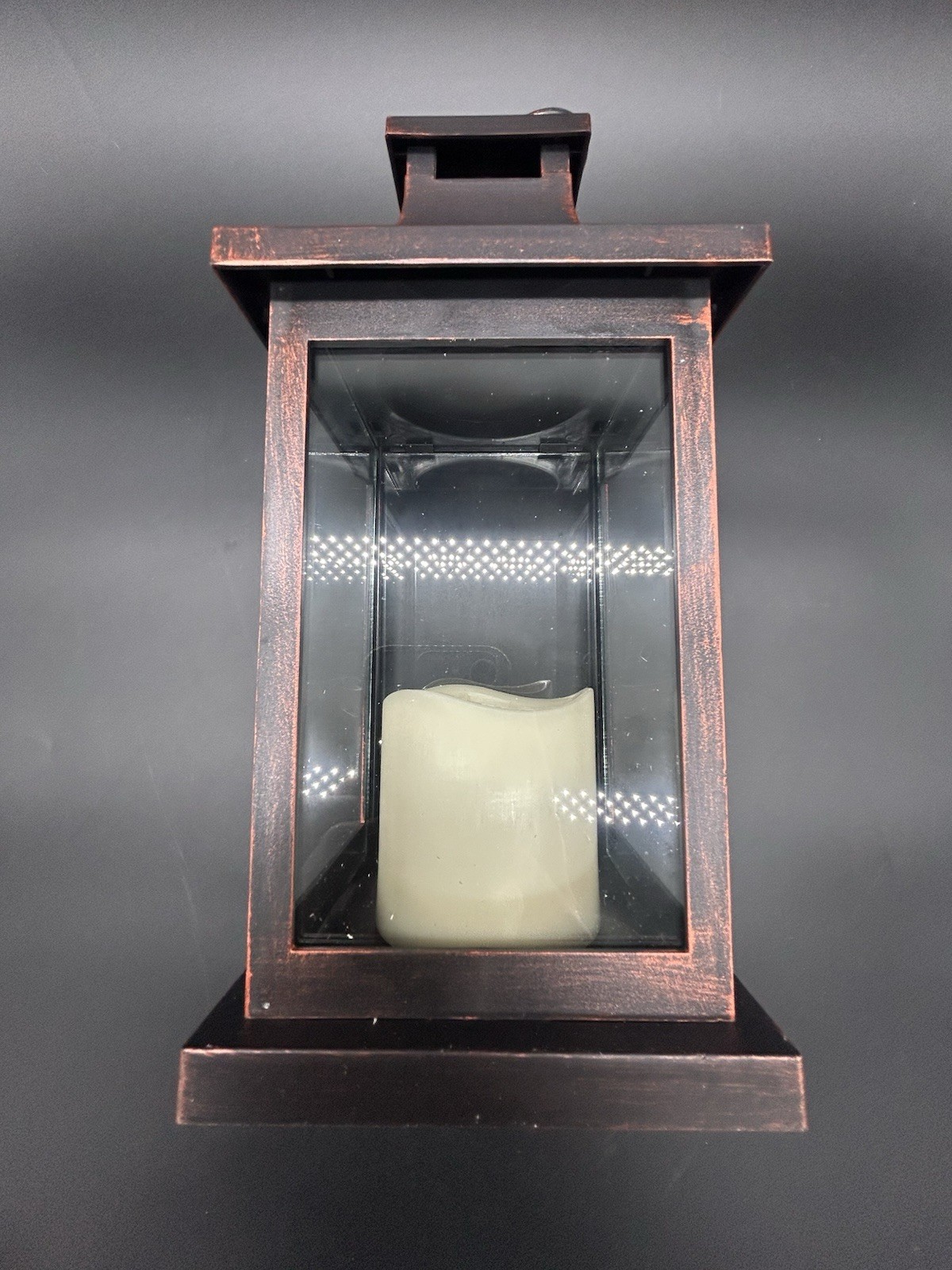 NEW Kate Aspen Lanterns LED Vintage Decorative Distressed Brown 12″ Tall