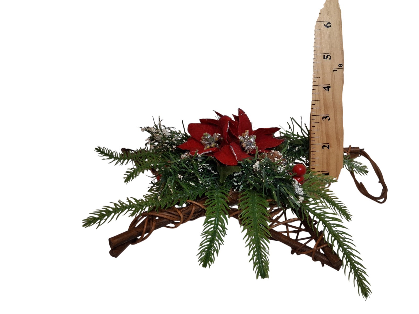 Christmas Floral Wall Decor Bell Star Poinsettia Flower Decorations Holiday