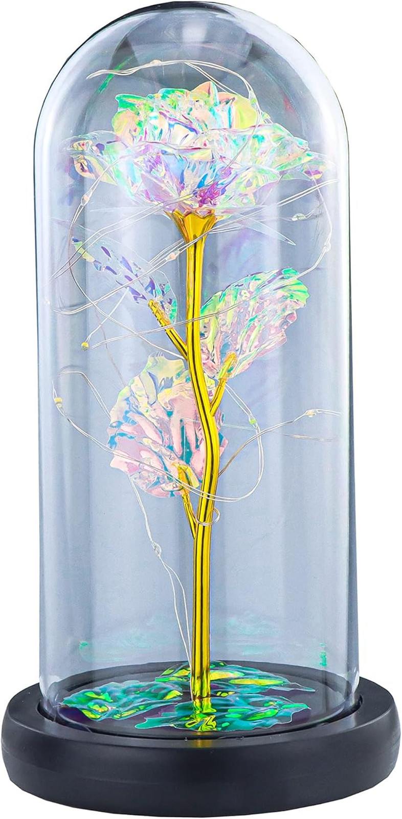 Galaxy-Artificial Rose-Flowers-Forever Enchanted Rose with Colorful LED Light in