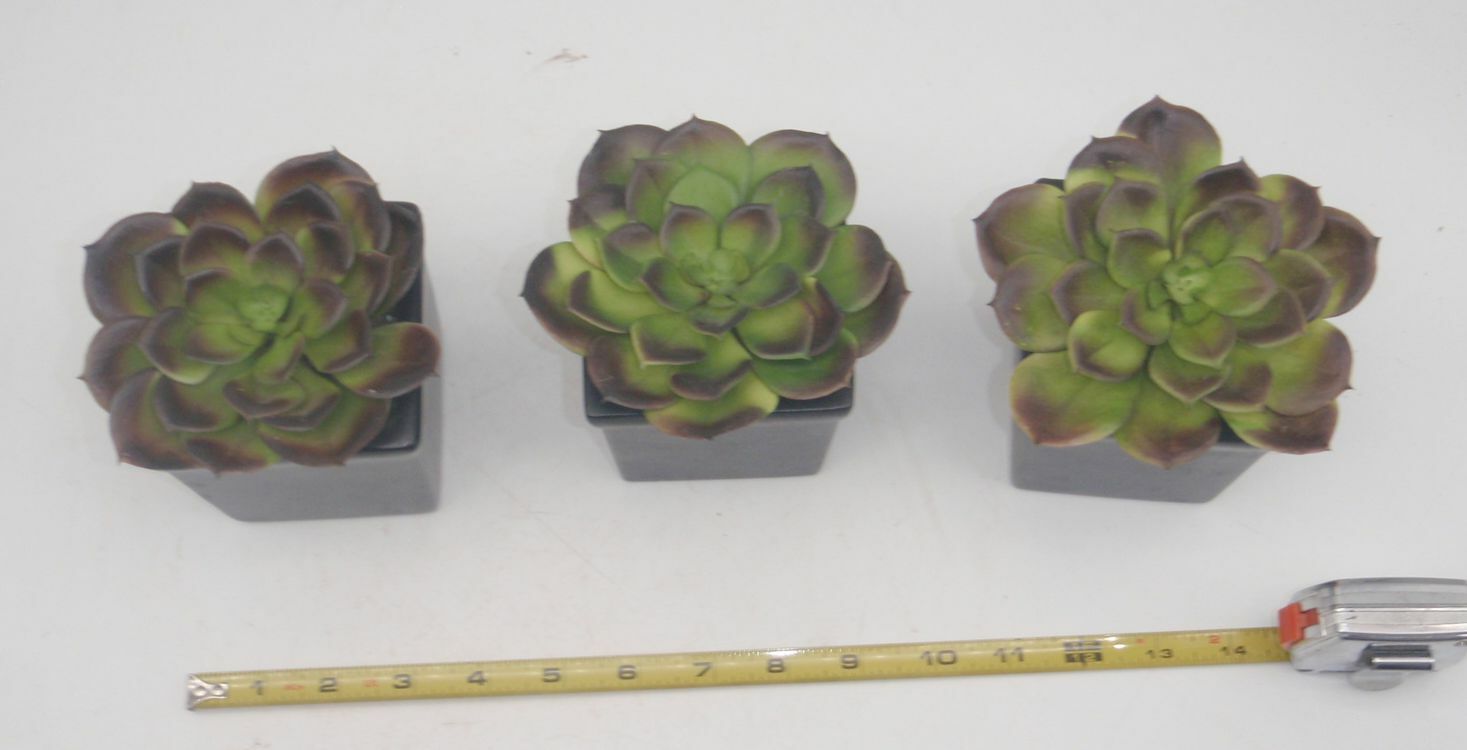 Lot Of 3 Smaller Faux House Plants Topiary Topiaries