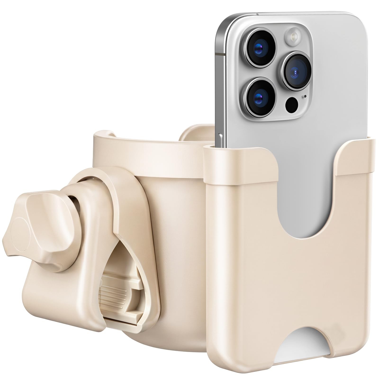 Cup Holder for Walker: Stroller Cup Holder Attachment with Phone Holder | Wheelc