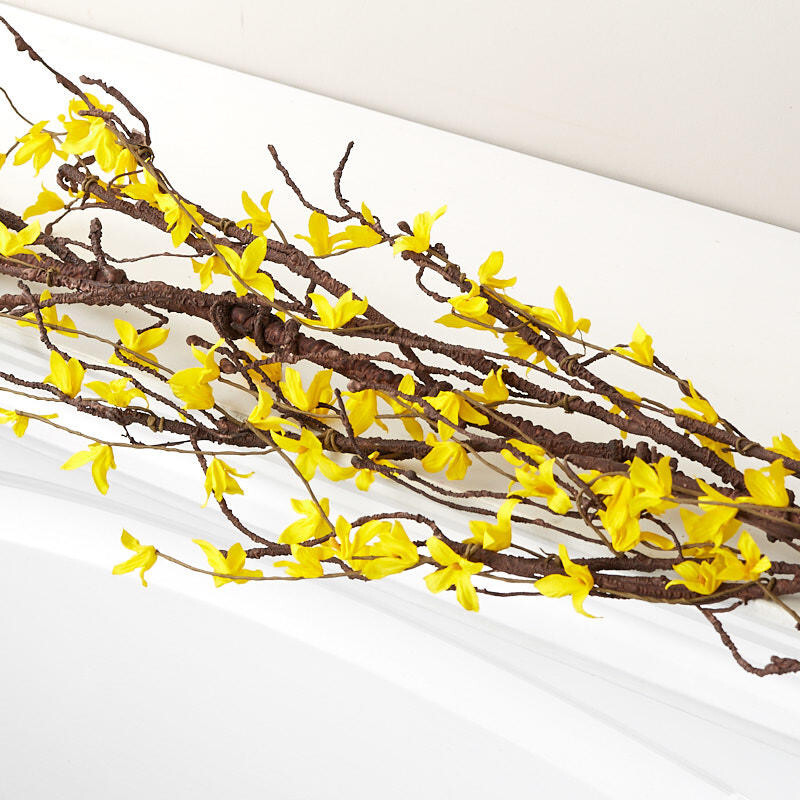 60″ Long Factory Direct Craft Artificial Yellow Forsythia Garland