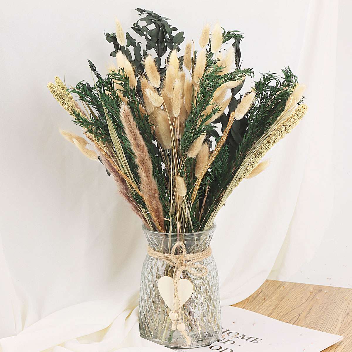 85 PCS Pampas Grass Natural Dried Reed Flower Bunch Home Wedding Decor Bouquets