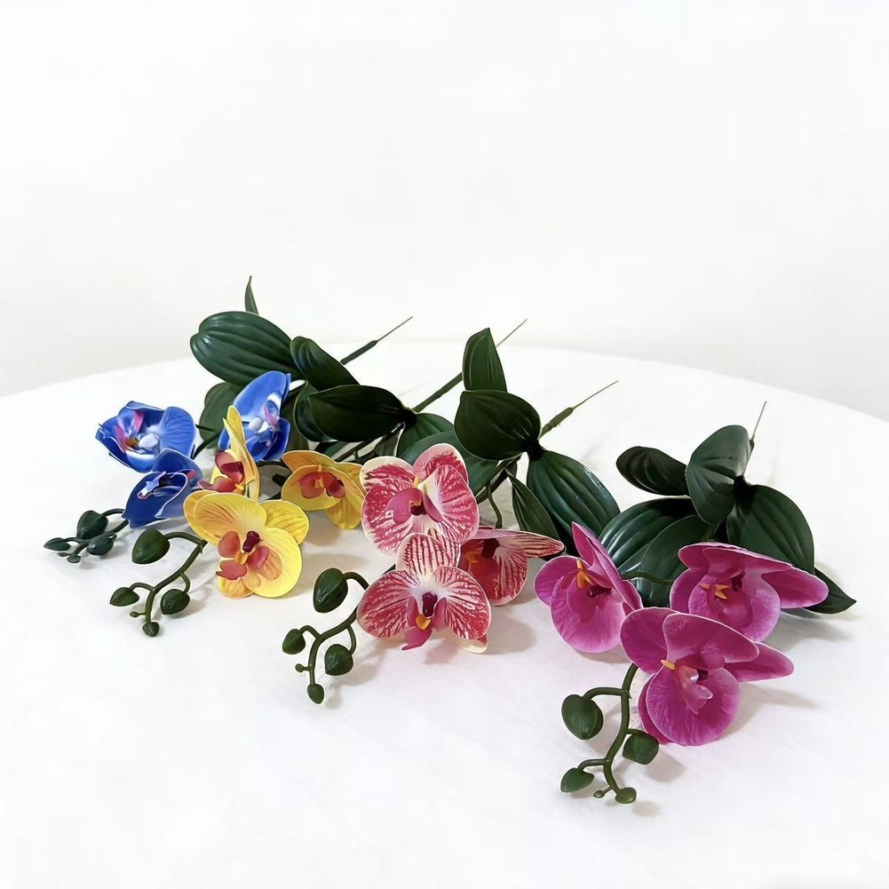 Artificial Flower 3D Orchid Bouquet 3D Printed Design Lifelike Butterfly Orchid