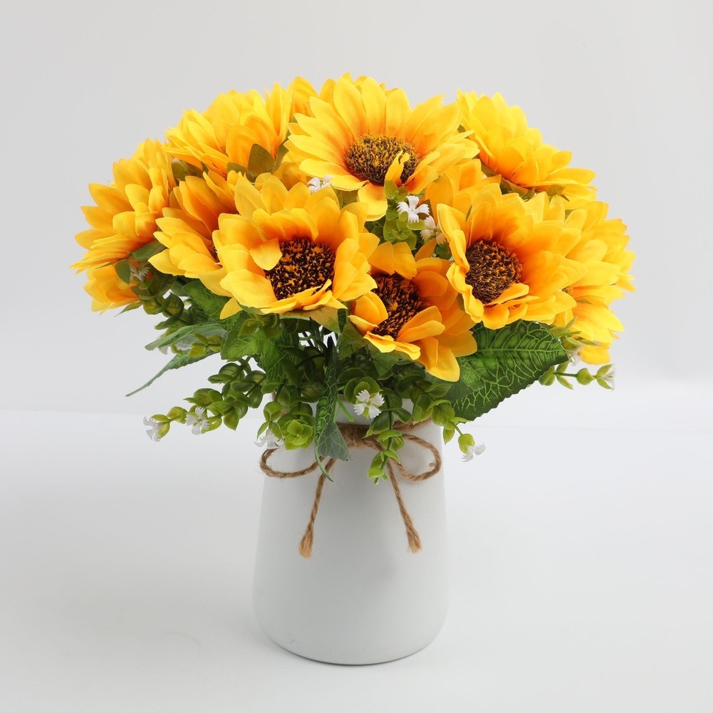 Silk Sunflower Bouquet 38cm 30cm 31cm for Wedding Home Decor Photography Props