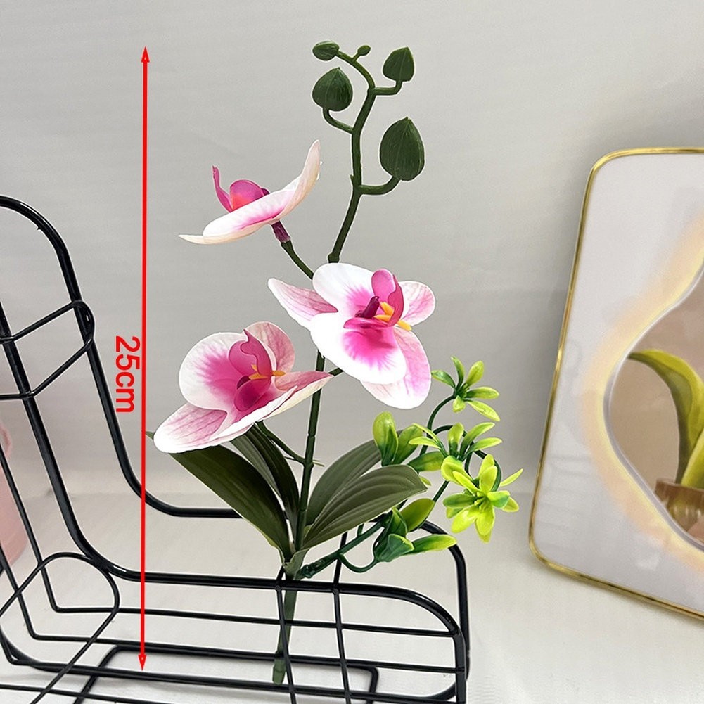 Plastic Artificial Phalaenopsis Orchid Bouquet 25cm Realistic for Home Use