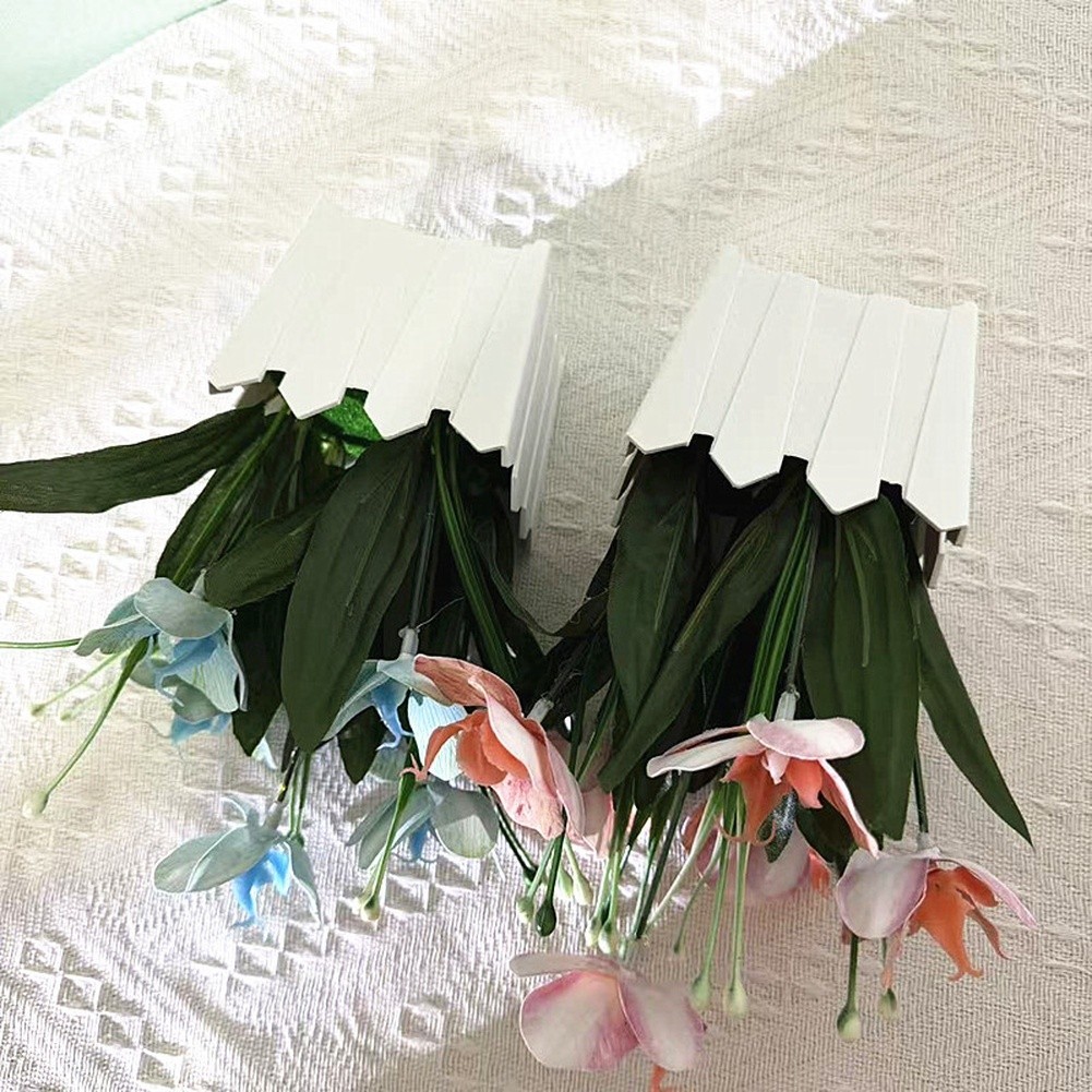 Fake Phalaenopsis Orchid Potted Plant Plastic Flower for Living Room Decor