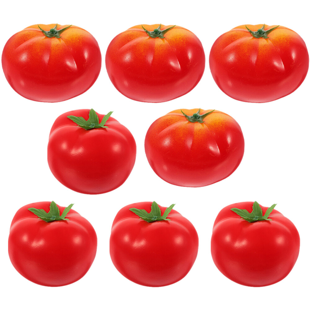 8 Pcs Imitation Tomato Foam Plastic Toddler Vegetables Fake Simulation Models