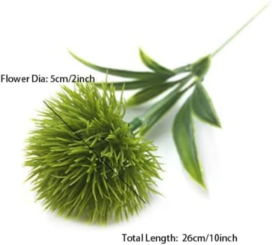 Low Maintenance 10 Pcs Yellow Dandelion Artificial Flowers for -Round Beauty