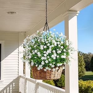 20 Bundles Artificial Plastic Flowers for Outdoors, Mixed Color | Plastic fake