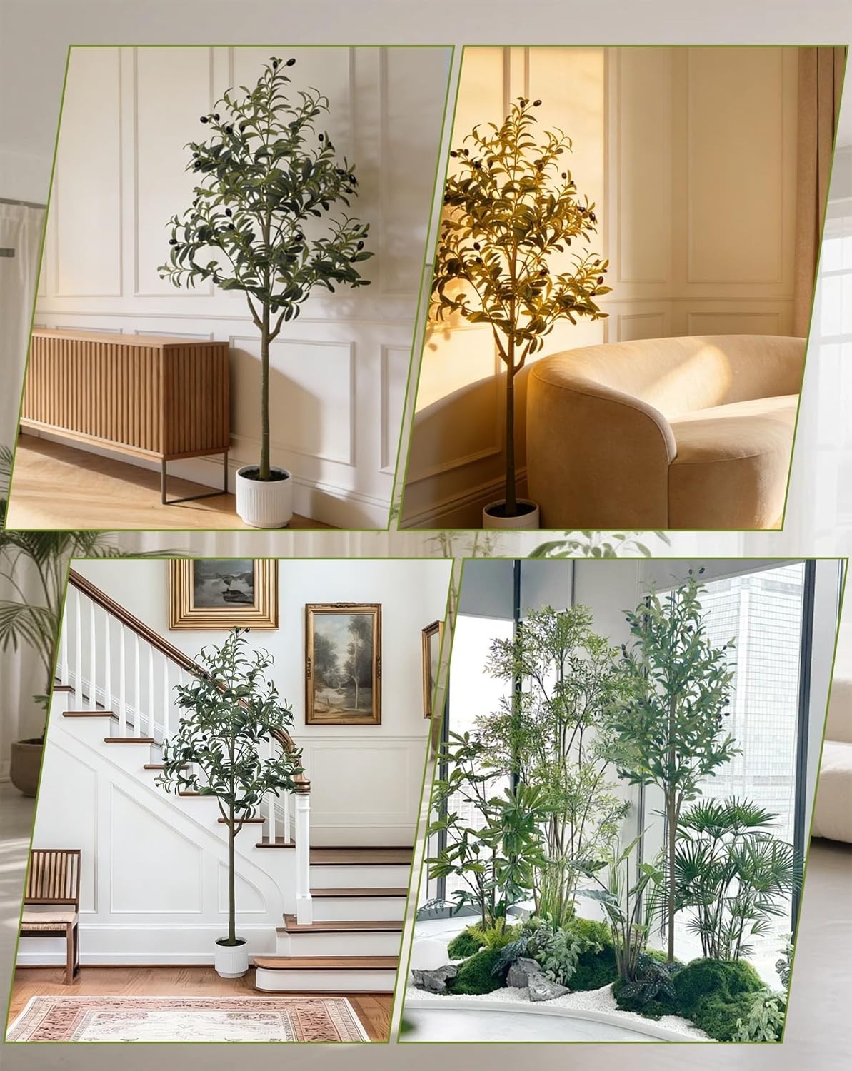 5FT Artificial Olive Tree with White Planter Faux Indoor Home Office Decor -NEW