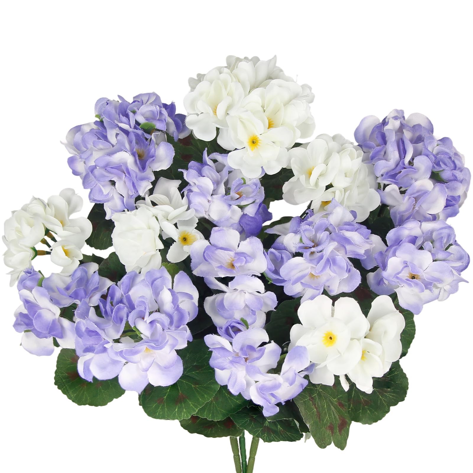 3 Pcs Artificial Flowers for Outdoors Silk Geraniums Flowers UV Resistant Rea…
