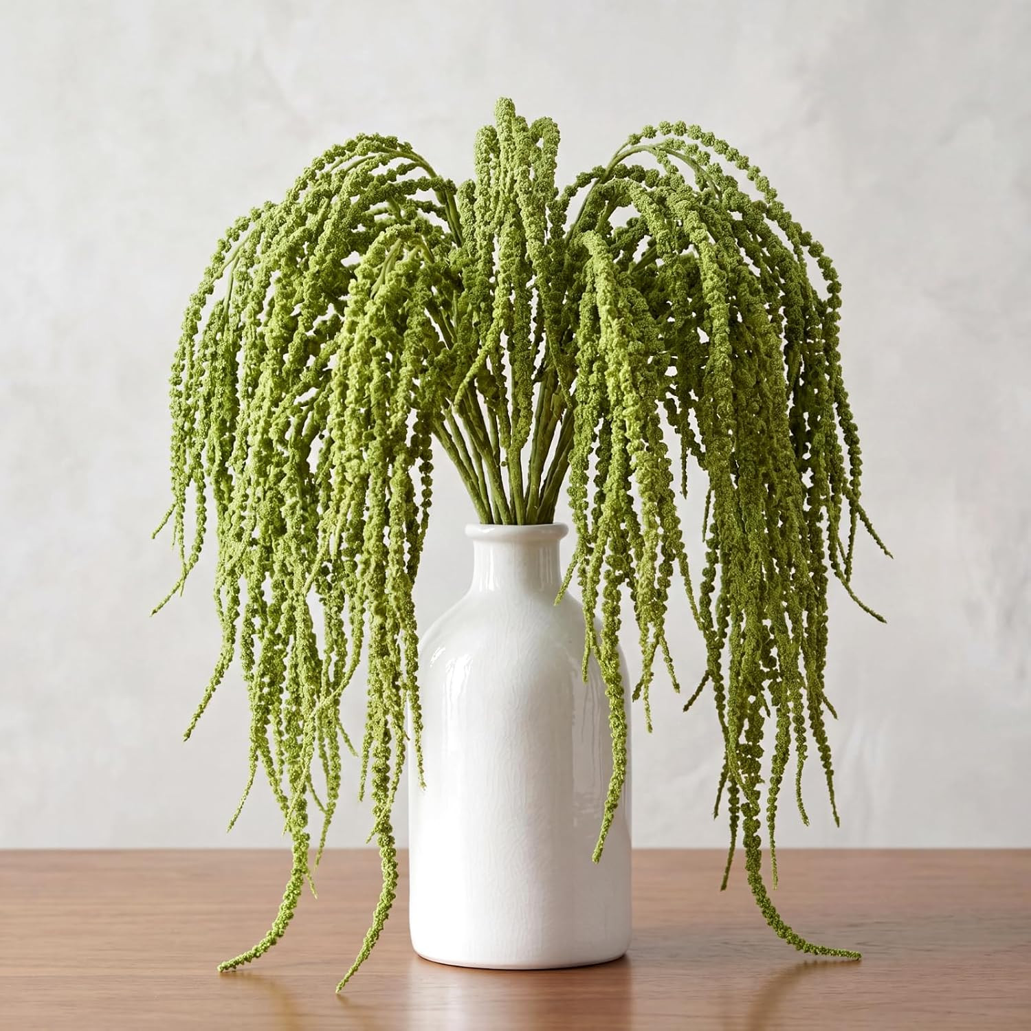 6 Pcs Green 35 Inch Amaranthus Artificial Flower Hanging Plants Faux Amaranthus