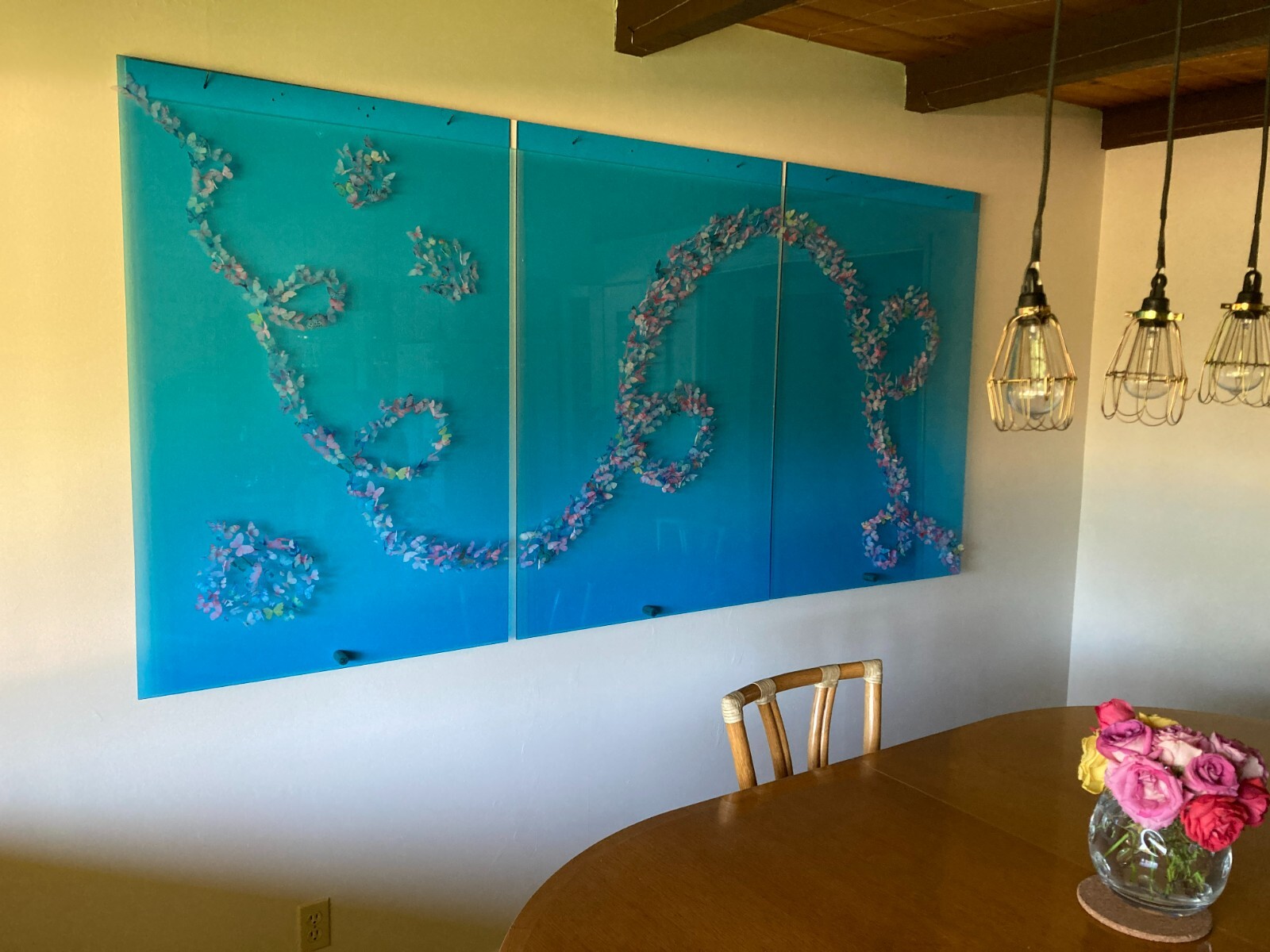 Butterfly Swirls & Blue Sky – Original Artwork / Real ZOOM Background 4′ x 8.2′