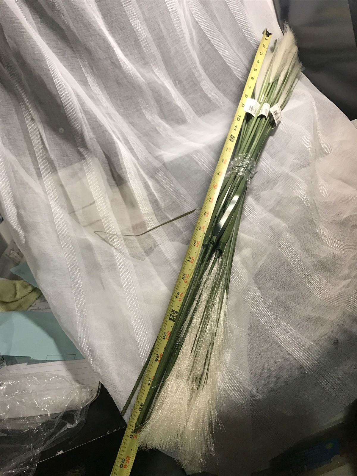 MAINSTAYS GR Grass Stems Decorative Faux Greenery Floral NEW 12 Stems Cream NWT