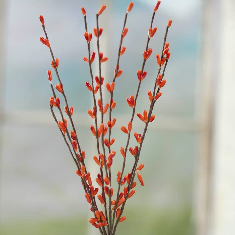 Group of 12 Harvest Orange 12″ Pip Berry Embellishing Sprays