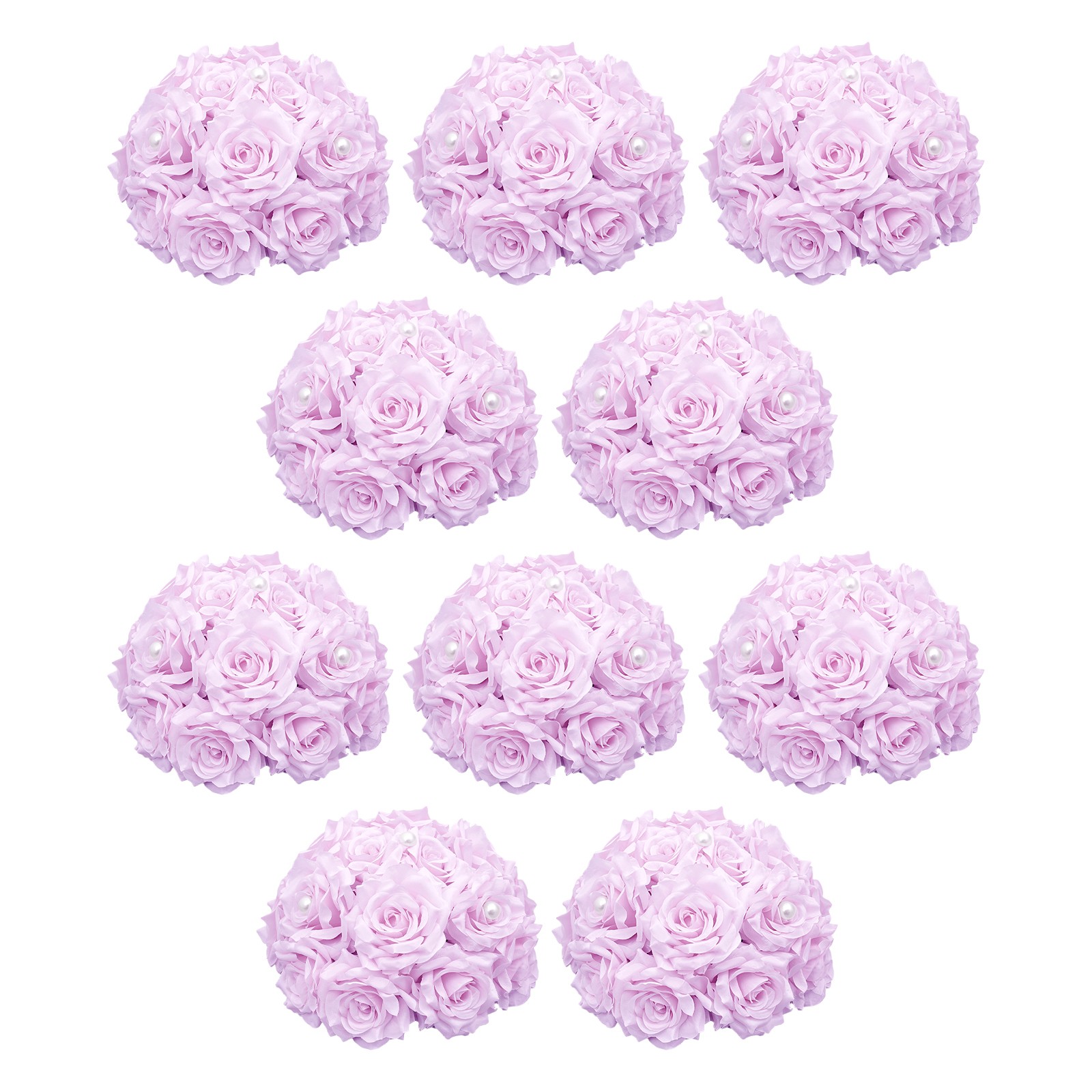 Purple Artificial Rose Flower Ball Table Bouquet Wedding Artificial Flower Balls